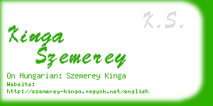 kinga szemerey business card